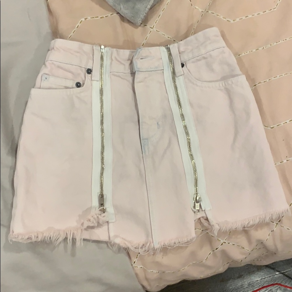 Pink zipper LF skirt
